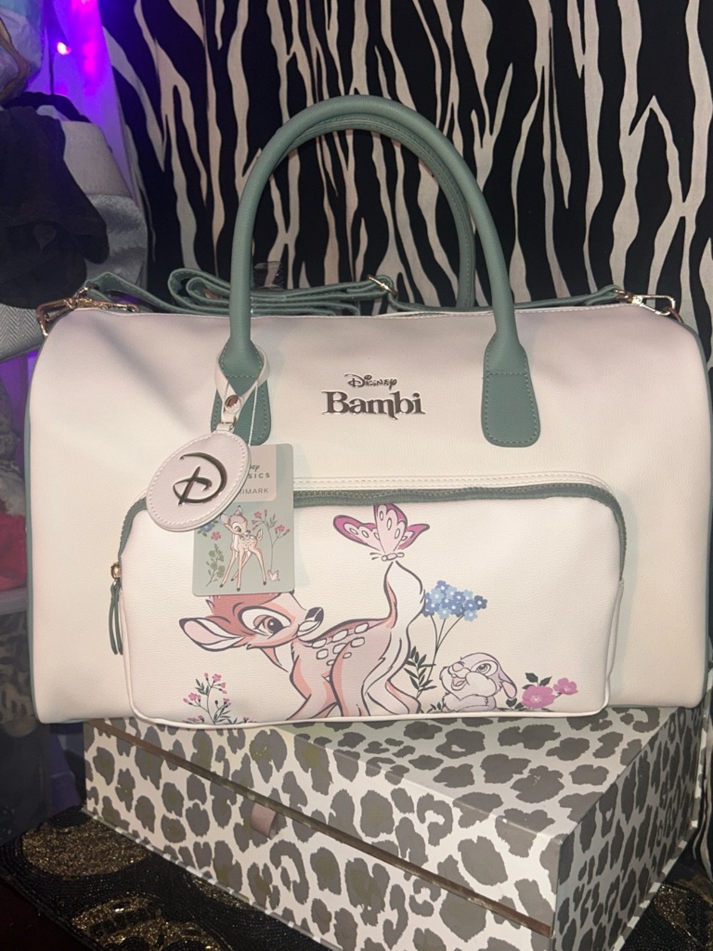 Disney’s Bambi Faux Leather Weekender travel carry on Bag